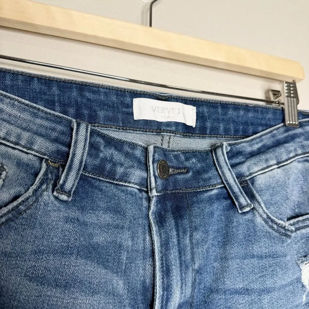 Vervet Afternoon Light Crop Straight Jeans Blue Size 29 - Picture 3 of 7